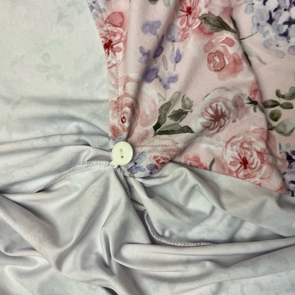 Caden Lane Henlee’s Hydrangea Print Maternity Hospital Robe One Size Floral Chic - Picture 8 of 14